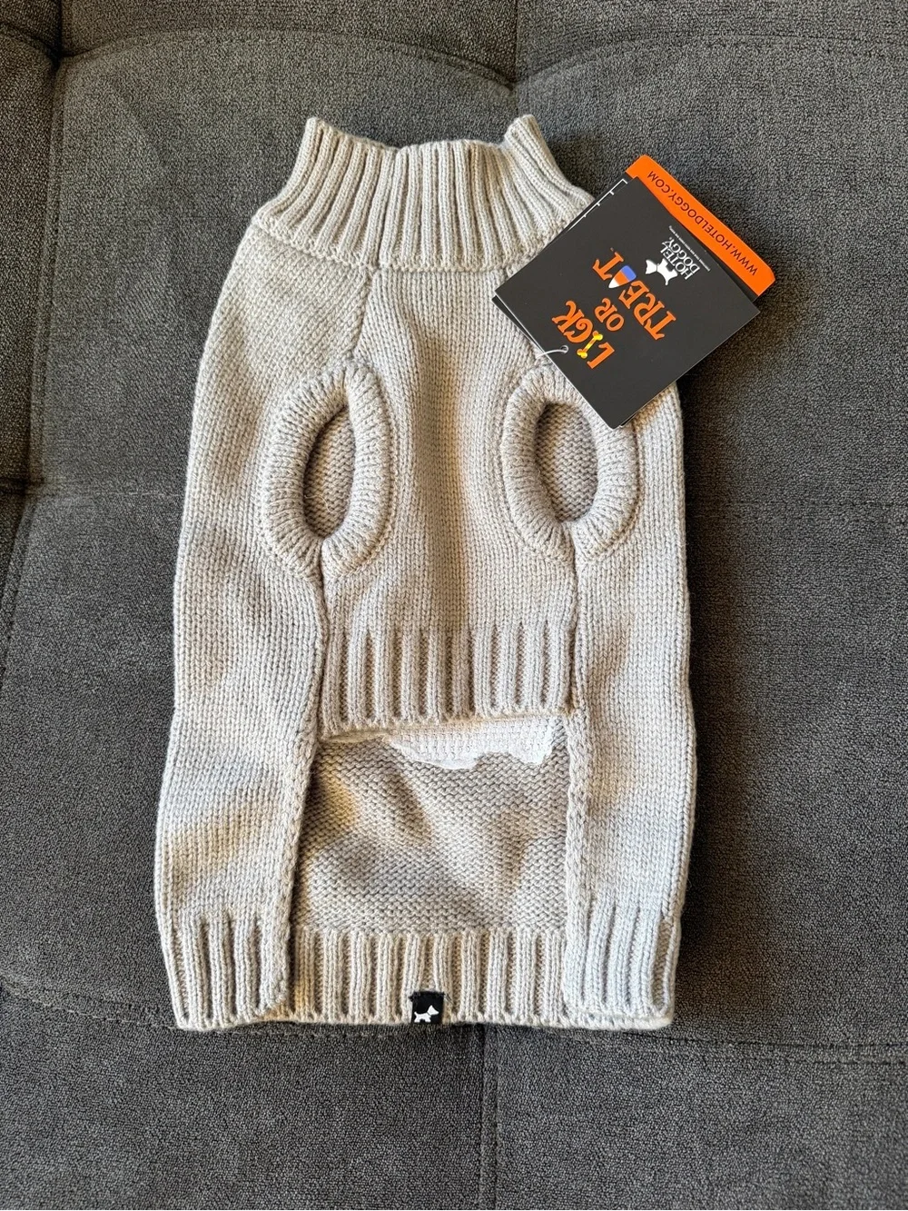 Halloween Dog Sweater Ghost Sequin Small